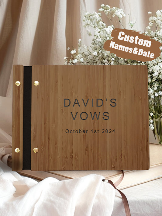 Custom Engraved Wooden Wedding Guest Books