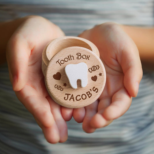 Custom Engraved Tooth Fairy Box Birthday Gift for Baby Keepsake Wooden Box Gift for Christmas